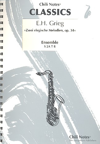2 elegische Melodien op.34  für 5 Saxophone (SAATBar)  Partitur und Stimmen