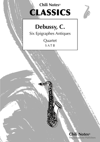 6 Epigraphes antiques  für 4 Saxophone (SATBar)  Partitur und Stimmen