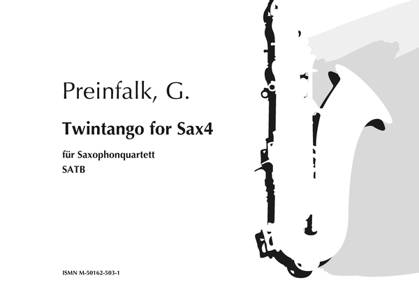 Twintango for Sax4  für 4 Saxophone (SATBar)  Partitur und Stimmen