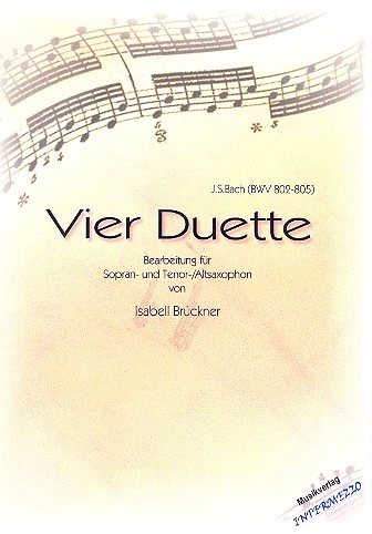4 Duette BWV802-805  für 2 Saxophone (ST(A))  Partitur