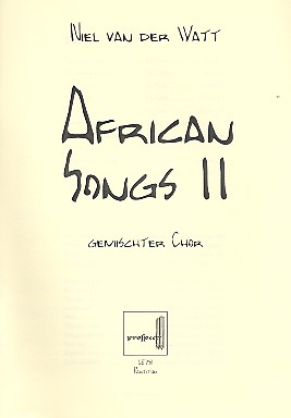 African Songs Band 2  für gem Chor a cappella  Partitur