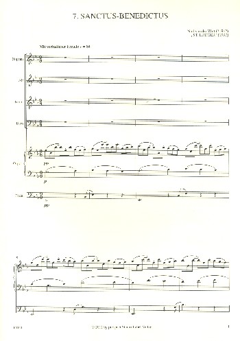 Sanctus Benedictus für gem Chor  und Orgel  Partitur