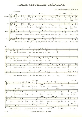 Verleih uns Frieden gnädiglich  für gem Chor a cappella  Partitur