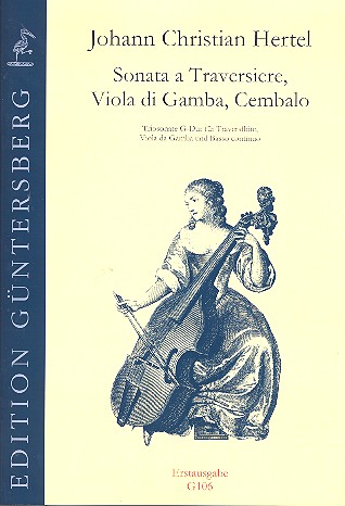 Sonate G-Dur für Traversflöte,  Viola da gamba und Bc  Partitur und Stimmen