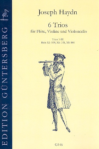 6 Trios Band 1 (Nr.1-3)   für Flöte, Violine und Violoncello  Partitur und Stimmen