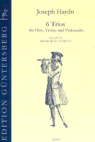 6 Trios Band 2 (Nr.4-6) für Flöte,  Violine und Violoncello  Partitur und Stimmen