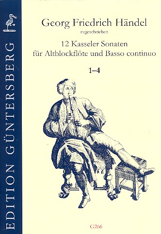 12 Kasseler Sonaten Band 1 (Nr.1-4)  für Altblockflöte und Bc  Partitur und Stimmen (Bc ausgesetzt)