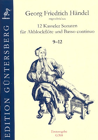 12 Kasseler Sonaten Band 3 (Nr.9-12)  für Altblockflöte und Bc  Partitur und Stimmen (Bc ausgesetzt)