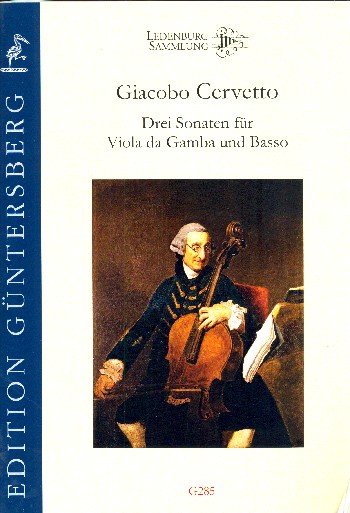 3 Sonaten  für Viola da gamba und Bc  Partitur und Stimmen (Bc ausgesetzt)