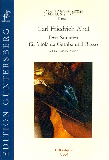 Maltzan Sammlung Band 4 - 3 Sonaten  für Viola da gamba und Bc  Partitur und Stimmen (Bc nicht ausgesetzt)