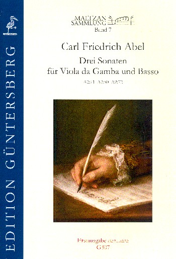 Maltzan Sammlung Band 7 - 3 Sonaten  für Viola da gamba und Bc  Partitur und Stimmen (Bc nicht ausgesetzt)
