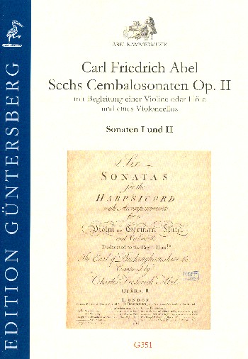 6 Cembalosonaten op.2 Nr.1-2  für Violine (Flöte), Violoncello und Cembalo  Partitur und Stimmen