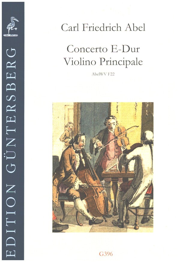 Concerto E-Dur Violino principale AbelWV F22  für Solo-Violine, 2 Violinen, Viola, 2 Hörner und Bass  Partitur und Stimmen