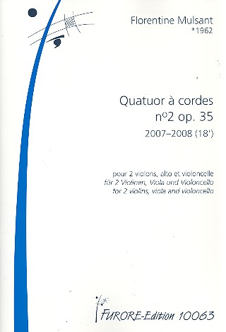 Quatuor à cordes op.35 pour 2 violons,  alto et violoncelle  partition et parties