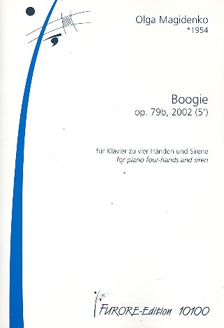 Boogie op.79b  für Klavier zu 4 Händen und Sirene  Spielpartitur