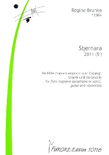 Stjernara  für Flöte (Sopransaxophon/Gesang), Gitarre und Violoncello  Partitur und Instrumentalstimmen