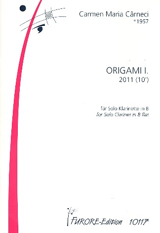 Origami Nr.1 für Klarinette solo    