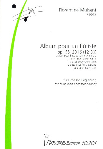Album pour un flûtiste op.65  für Flöte und Begleitung (Duos in unterschiedlicher Besetzung)  Spielpartitur