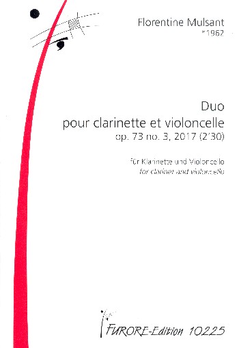 Duo op.73,3  für Klarinette und Violoncello  2 Spielpartituren