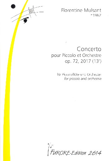 Concerto op.72  für Piccoloflöte und Orchester  Partitur