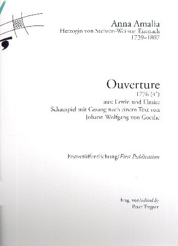 Ouvertüre aus Erwin und Elmire    Partitur