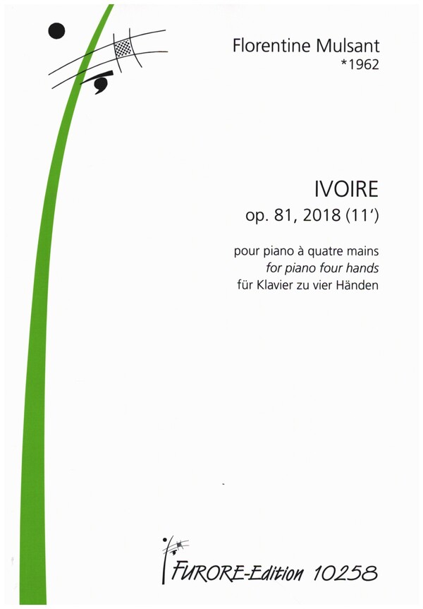 Ivoire op.81  für Klavier zu 4 Händen  Spielpartitur