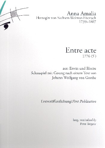 Entre acte aus Erwin und Elmire  für Violine und Kammerorchester  Partitur