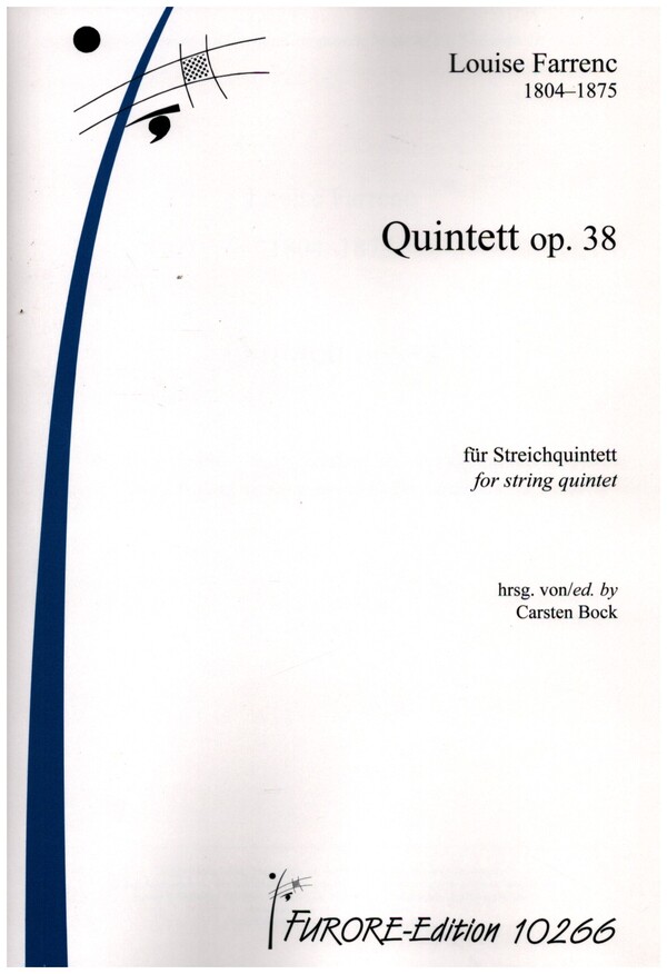 Quintett op.38  für 2 Violinen, Viola, Violoncello und Kontrabass  Partitur und Stimmen