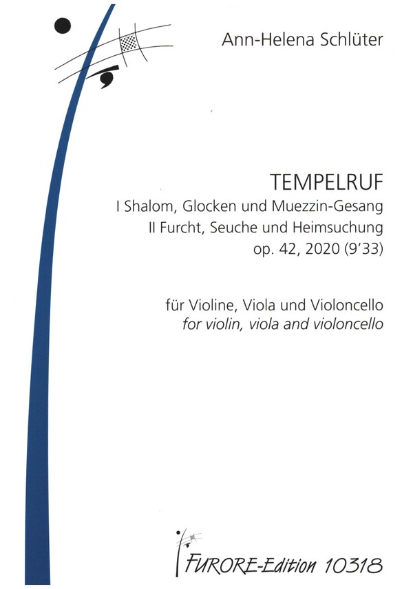 Tempelruf op.42  für Violine, Viola und Violoncello  Partitur und Stimmen
