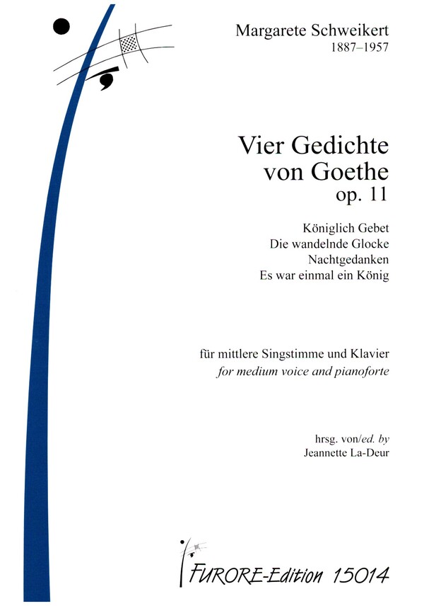 4 Gedichte von Goethe op.11  für Gesang und Klavier  