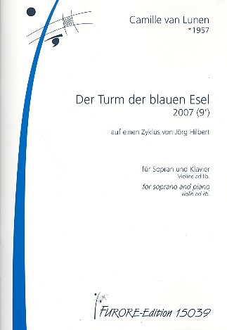 Der Turm der blauen Esel für Sopran  und Klavier (Violine ad lib)  Partitur und Violinstimme
