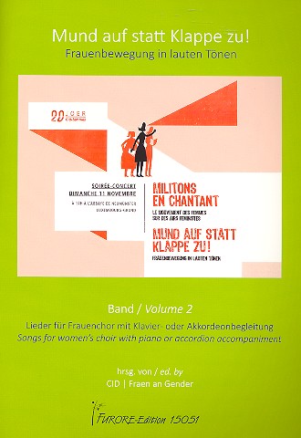Mund auf statt Klappe zu Band 2  für Frauenchor und Klavier (Akkordeon)  Partitur
