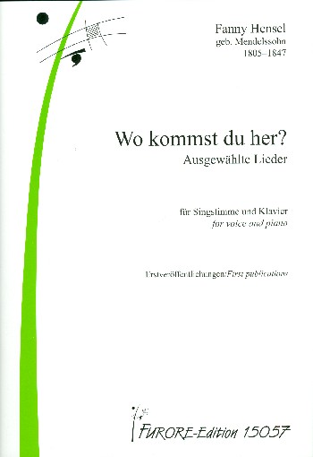 Wo kommst du her  für Gesang und Klavier  