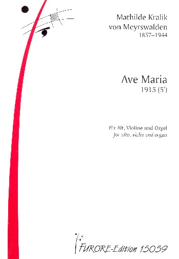 Ave Maria  für Alt, Violine und Orgel  Partitur und Instrumentalstimmen