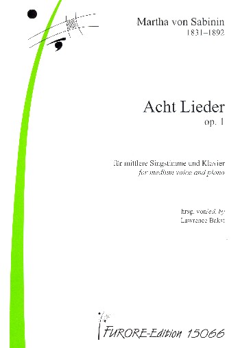 8 Lieder op.1  für Gesang (mittel) und Klavier  