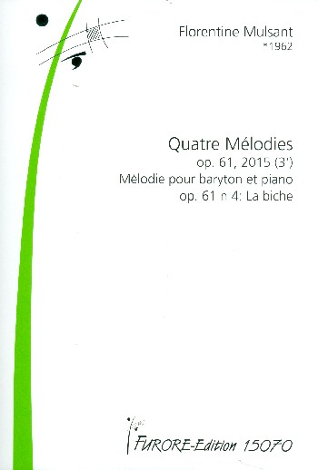 La biche op.61,4  für Bariton und Klavier  Partitur (frz)