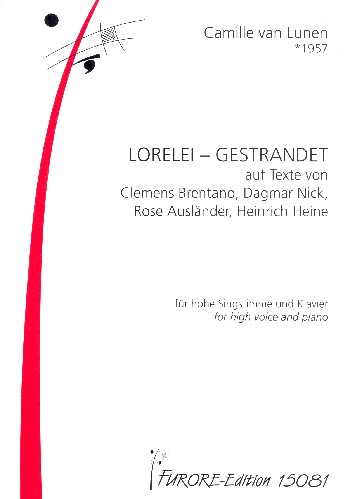Lorelei - Gestrandet  für Gesang (hoch) und Klavier  Partitur
