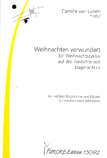 Weihnachten verwundert  für Gesang (mittel) und Klavier  Partitur