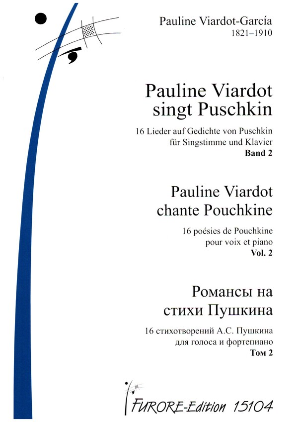 Pauline Viardot singt Puschkin Band 2 (Nr.10-16)  für Gesang und Klavier (fr/ru)  