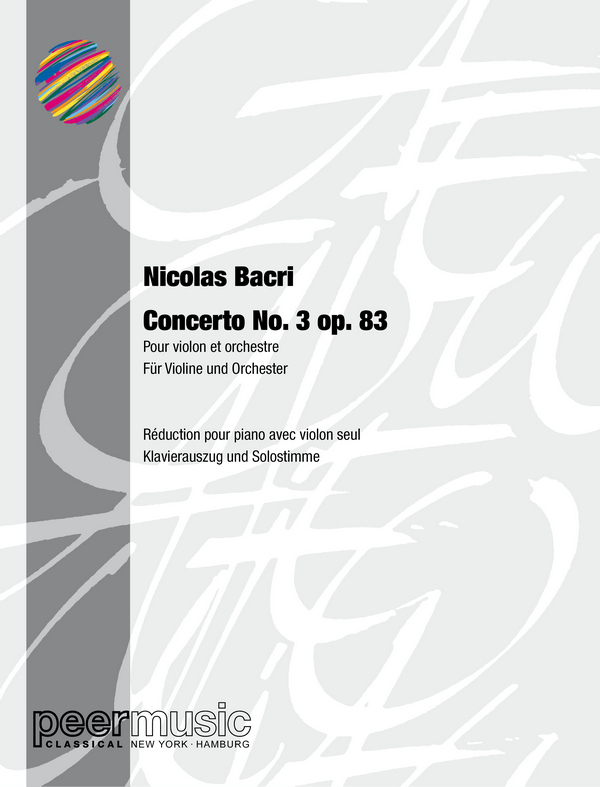 Concerto No.3 op.83  for violin and orchestra  piano reduction with violin part