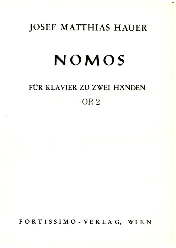 Nomos op.2  für Klavier  