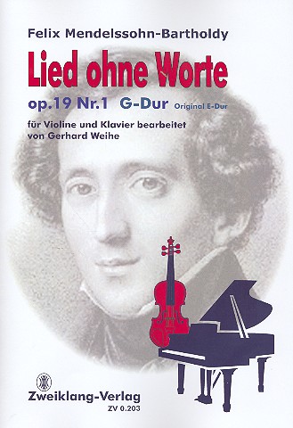 Lied ohne Worte G-Dur op.19,1&nbsp;&nbsp;für Violine und Klavier&nbsp;&nbsp;