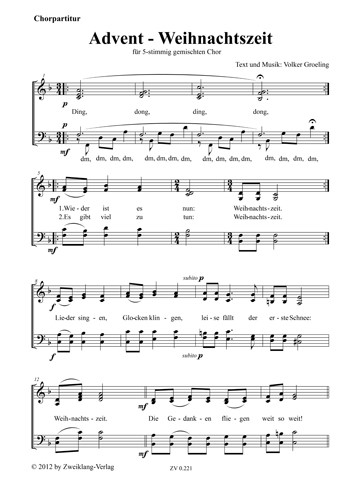 Advent - Weihnachtszeit für gem Chor  a cappella  Partitur