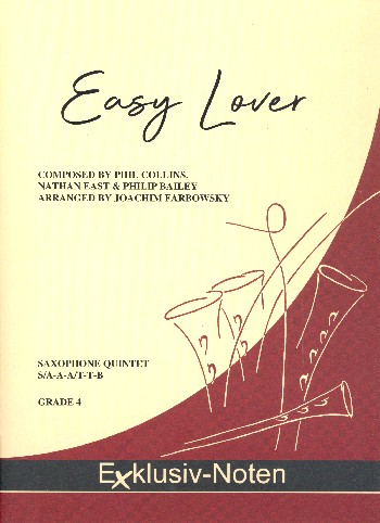 Easy Lover  für 5 Saxophone (S/AAA/TTBar)  Partitur und Stimmen