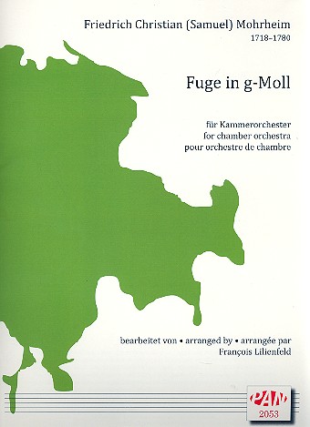 Fuge in g-Moll&nbsp;&nbsp;für Kammerorchester&nbsp;&nbsp;Partitur und Stimmen