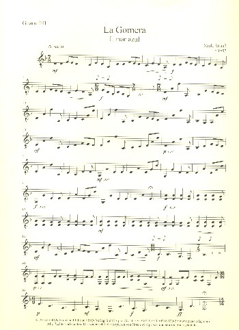 La Gomera  für Zupforchester  Gitarre 1 und 2