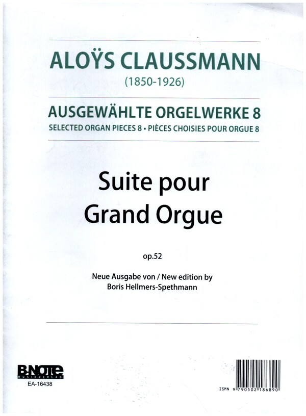 Suite op.52&nbsp;&nbsp;für Orgel&nbsp;&nbsp;