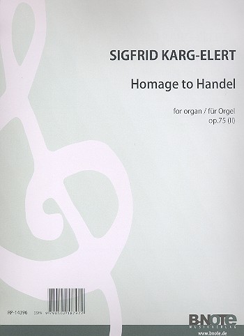 Homage to Händel op.75,2&nbsp;&nbsp;für Orgel&nbsp;&nbsp;