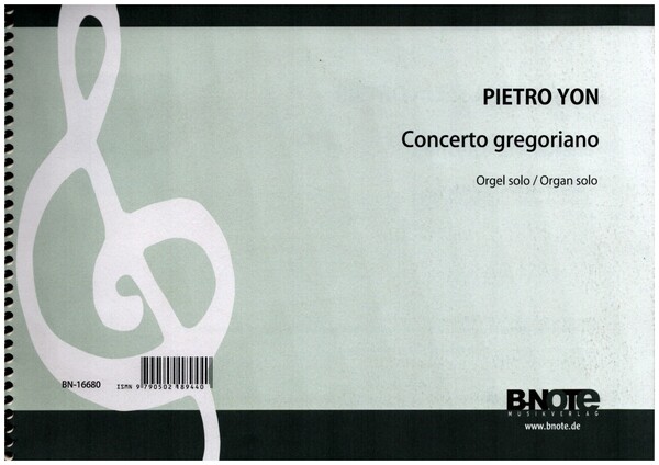 Concerto gregoriano für Orgel solo&nbsp;&nbsp;Reprint&nbsp;&nbsp;