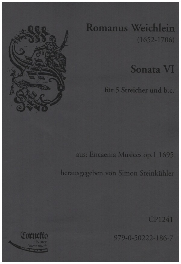 Sonate Nr.6&nbsp;&nbsp;für 2 Violinen, 2 Violen, Violone und Bc&nbsp;&nbsp;Partitur und Stimmen (Bc ausgesetzt)